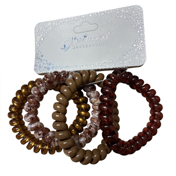 Jewelry - New - 4pk Spiral Hair Ties - Brown  Tones